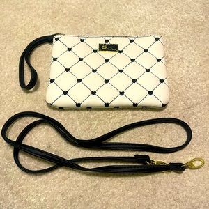 Betsey Johnson Wristlet Clutch Crossbody purse with hearts